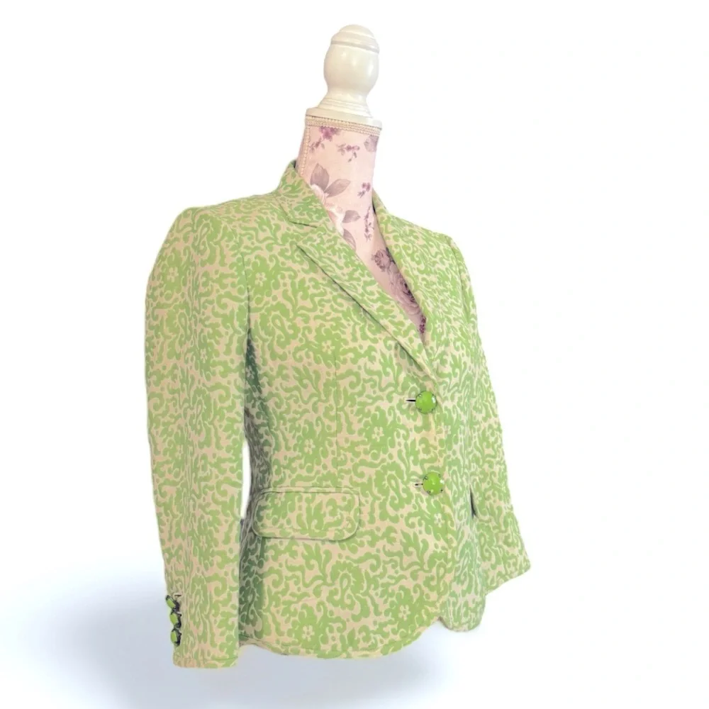 J.Crew Jacquard Linen Blend Blazer - Picture 2 of 3